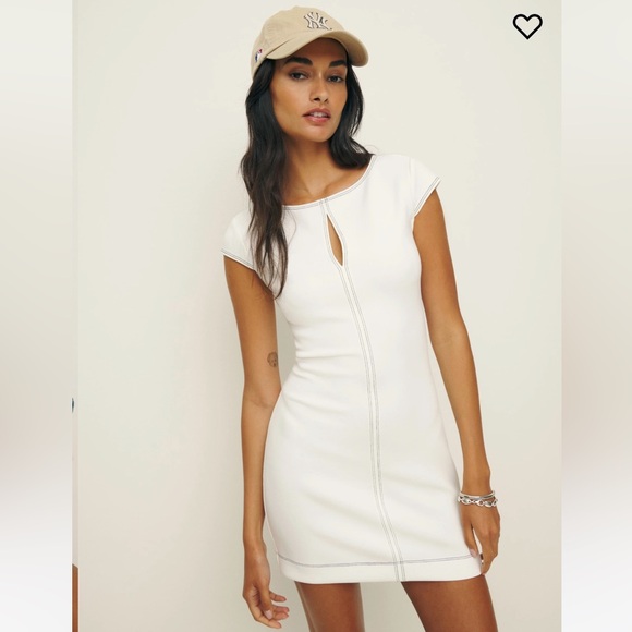 Reformation Dresses & Skirts - ✨NWT✨ Reformations Carsyn Knit Dress in white size M